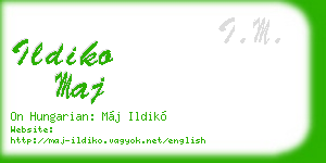 ildiko maj business card